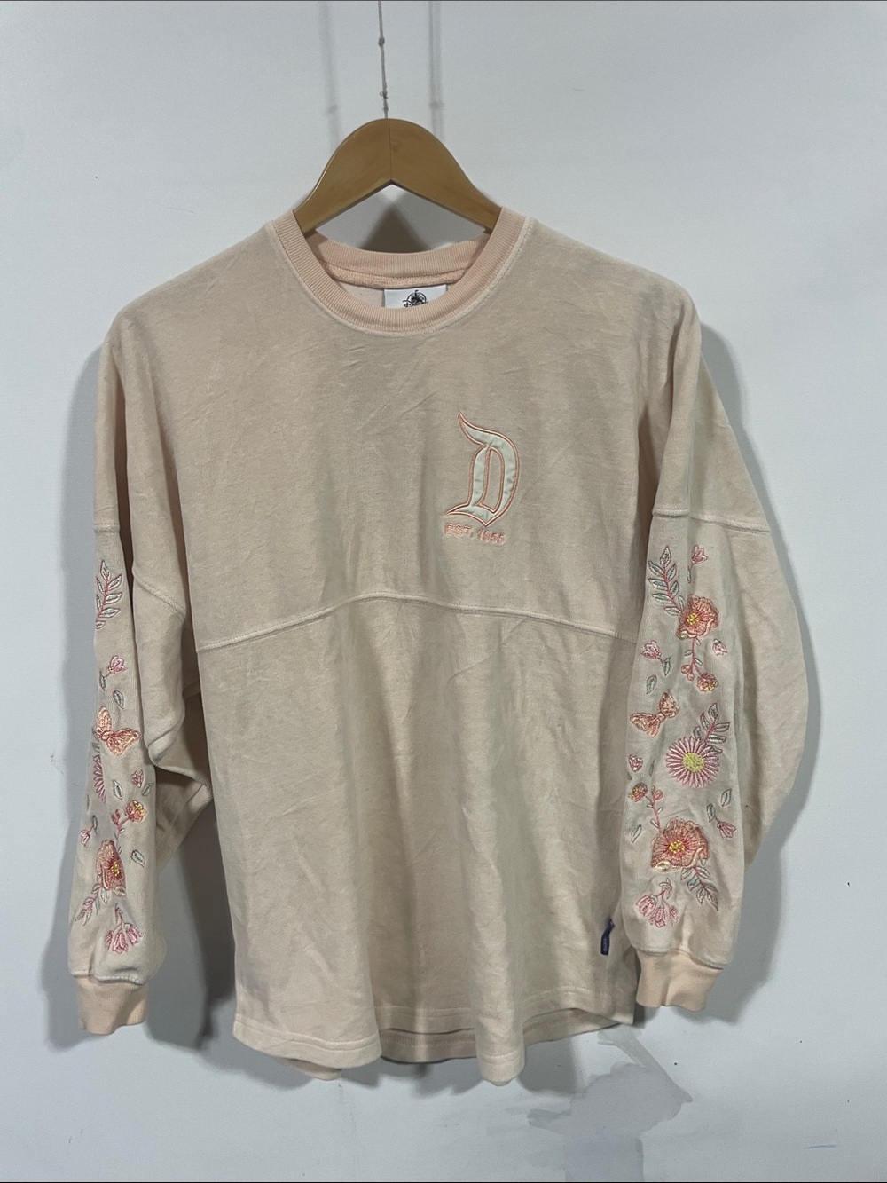 Disney Spirit Jersey Crewneck Sweatshirt - Pale Peach